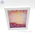 Cadre photo Shadow Box avec paillettes